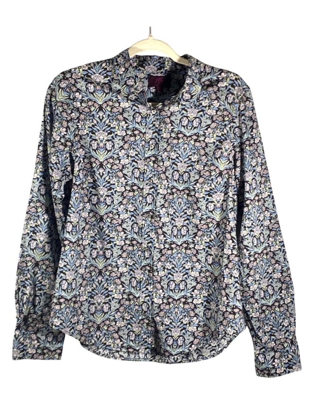 J.Crew Liberty of London Fabric Floral Button-up Shirt Size 12 preppy cotton